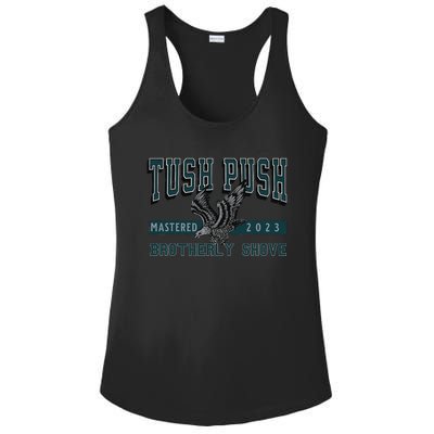 The Tush Push Eagles Brotherly Shove Ladies PosiCharge Competitor Racerback Tank