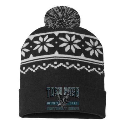 The Tush Push Eagles Brotherly Shove USA-Made Snowflake Beanie