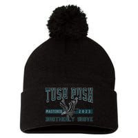 The Tush Push Eagles Brotherly Shove Pom Pom 12in Knit Beanie