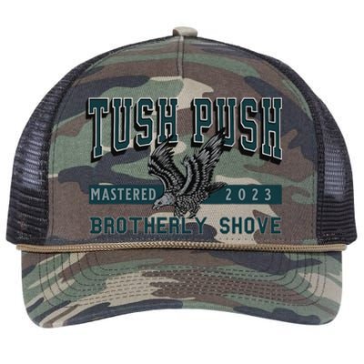 The Tush Push Eagles Brotherly Shove Retro Rope Trucker Hat Cap