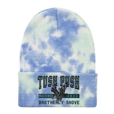 The Tush Push Eagles Brotherly Shove Tie Dye 12in Knit Beanie