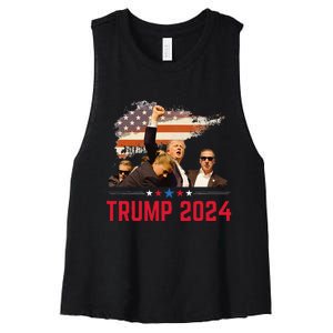 Trump Trending Political Pennsylvania Trump 2024 Women's Racerback Cropped Tank