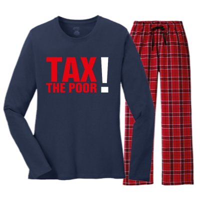 Tax The Poor Women's Long Sleeve Flannel Pajama Set 