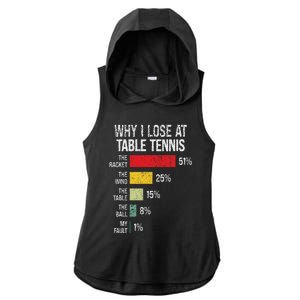 Table Tennis Player Joke For Ping Pong Lover Fan Women Ladies PosiCharge Tri-Blend Wicking Draft Hoodie Tank