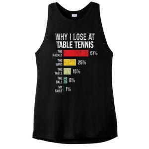 Table Tennis Player Joke For Ping Pong Lover Fan Women Ladies PosiCharge Tri-Blend Wicking Tank