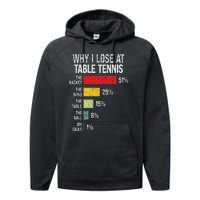 Table Tennis Player Joke For Ping Pong Lover Fan Women Performance Fleece Hoodie