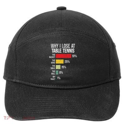 Table Tennis Player Joke For Ping Pong Lover Fan Women 7-Panel Snapback Hat