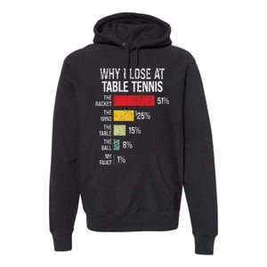 Table Tennis Player Joke For Ping Pong Lover Fan Women Premium Hoodie