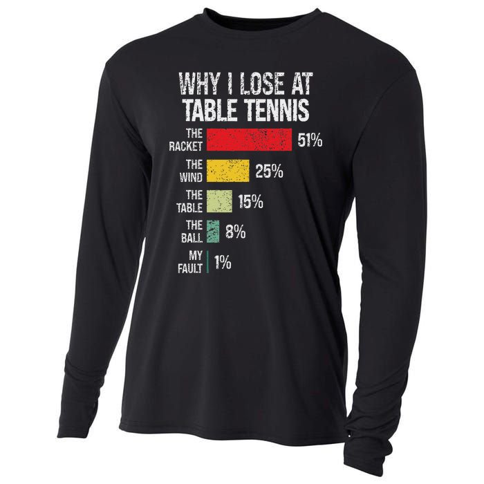 Table Tennis Player Joke For Ping Pong Lover Fan Women Cooling Performance Long Sleeve Crew