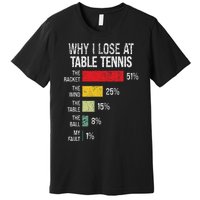 Table Tennis Player Joke For Ping Pong Lover Fan Women Premium T-Shirt