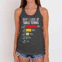 Table Tennis Player Joke For Ping Pong Lover Fan Women Women's Knotted Racerback Tank