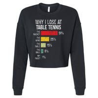 Table Tennis Player Joke For Ping Pong Lover Fan Women Cropped Pullover Crew