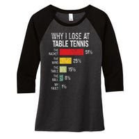 Table Tennis Player Joke For Ping Pong Lover Fan Women Women's Tri-Blend 3/4-Sleeve Raglan Shirt