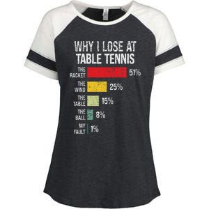 Table Tennis Player Joke For Ping Pong Lover Fan Women Enza Ladies Jersey Colorblock Tee