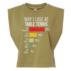 Table Tennis Player Joke For Ping Pong Lover Fan Women Garment-Dyed Women's Muscle Tee