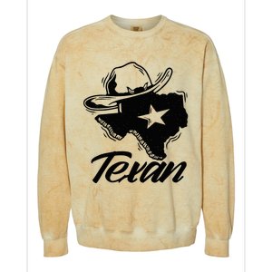 Texan Texas Patriotic Pride Colorblast Crewneck Sweatshirt