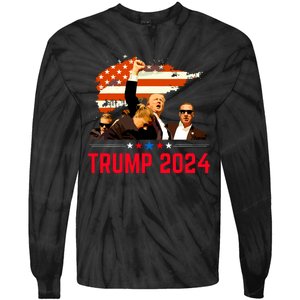 Trump Trending Political Pennsylvania Trump 2024 Tie-Dye Long Sleeve Shirt