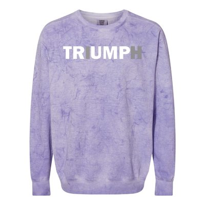 Trump Triumph Patriotic Colorblast Crewneck Sweatshirt