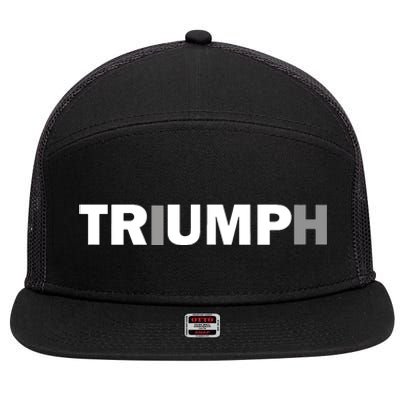 Trump Triumph Patriotic 7 Panel Mesh Trucker Snapback Hat