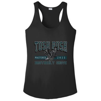 The Tush Push Eagles Brotherly Shove Ladies PosiCharge Competitor Racerback Tank