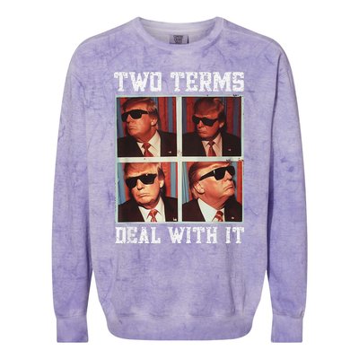 Two Term President Trump Deal With It Colorblast Crewneck Sweatshirt