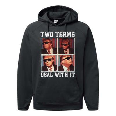 Two Term President Trump Deal With It Performance Fleece Hoodie