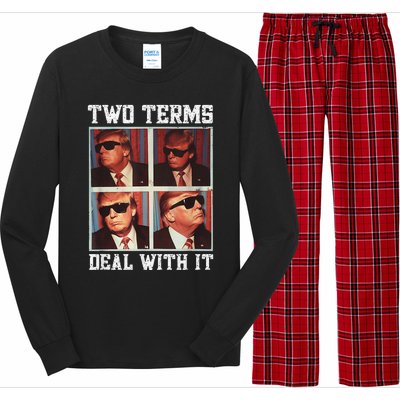 Two Term President Trump Deal With It Long Sleeve Pajama Set