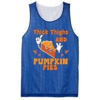 Thick Thighs Pumpkin Pies Autumn Thanksgiving Groovy Retro Cute Gift Mesh Reversible Basketball Jersey Tank