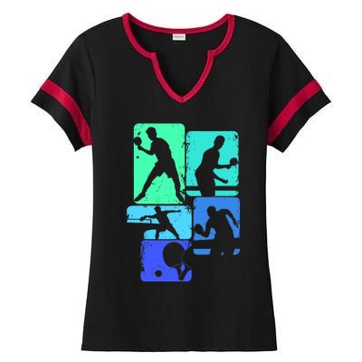 Table Tennis Ping Pong Ladies Halftime Notch Neck Tee