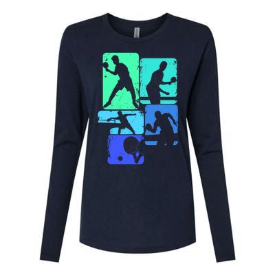 Table Tennis Ping Pong Womens Cotton Relaxed Long Sleeve T-Shirt