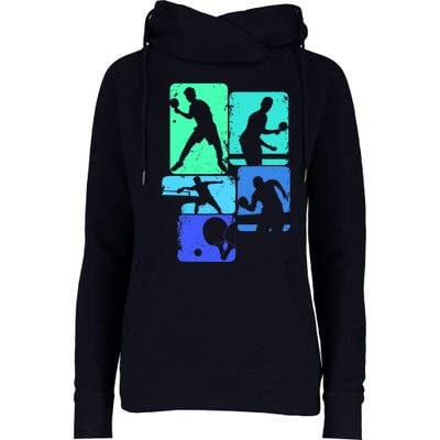 Table Tennis Ping Pong Womens Funnel Neck Pullover Hood