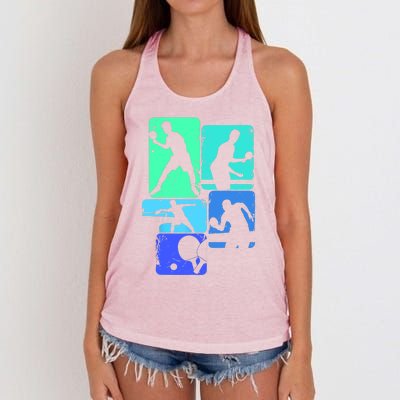 Table Tennis Ping Pong Women's Knotted Racerback Tank