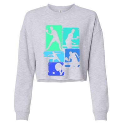 Table Tennis Ping Pong Cropped Pullover Crew