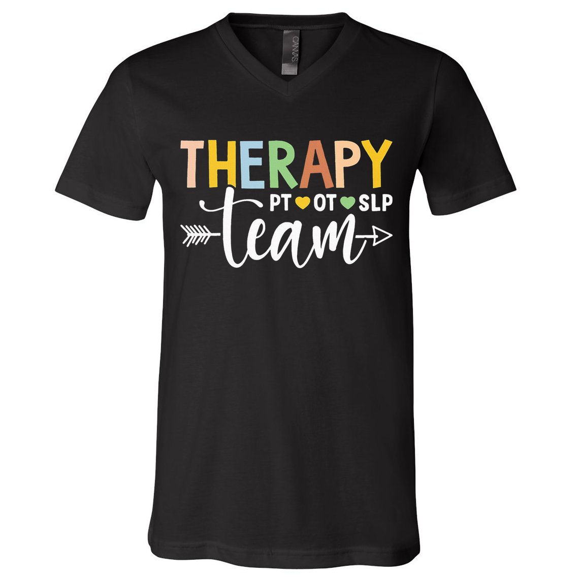 Therapy Team PT OT SLP Rehab Squad Therapist Motor Team V-Neck T-Shirt