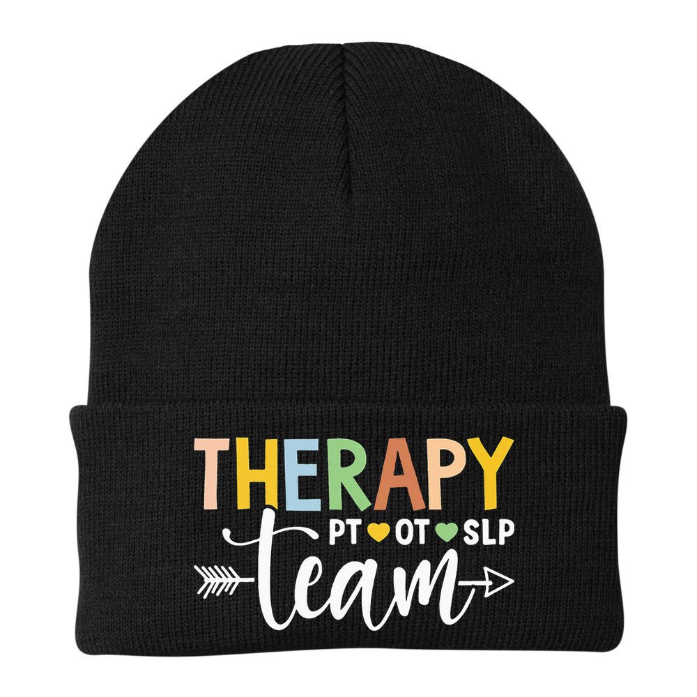 Therapy Team PT OT SLP Rehab Squad Therapist Motor Team Beanie