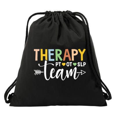 Therapy Team PT OT SLP Rehab Squad Therapist Motor Team Drawstring Bag