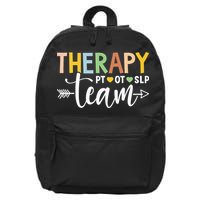 Therapy Team PT OT SLP Rehab Squad Therapist Motor Team 16 in Basic Backpack
