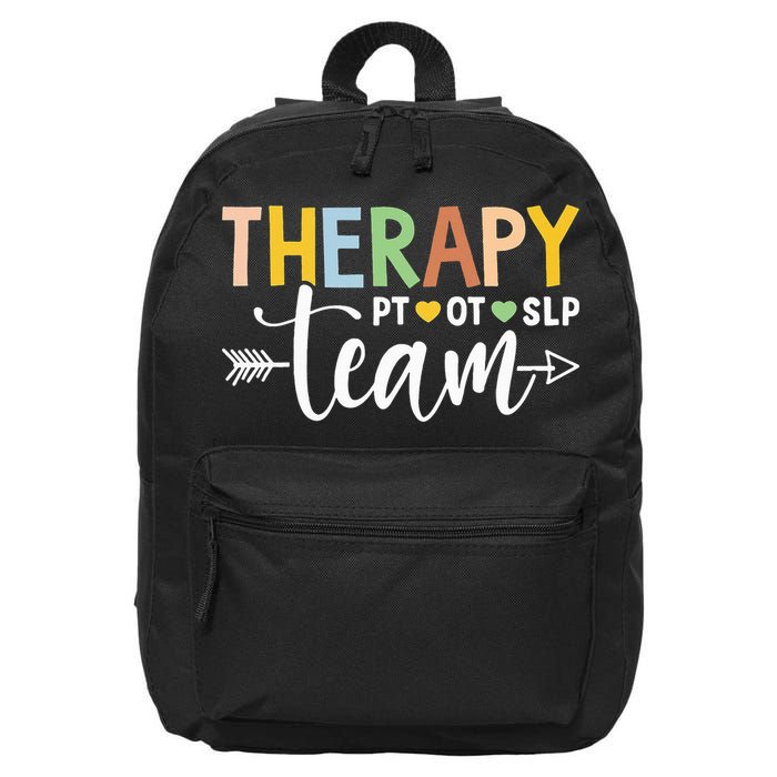 Therapy Team PT OT SLP Rehab Squad Therapist Motor Team 16 in Basic Backpack