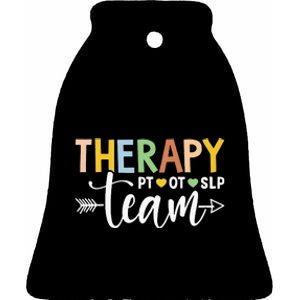 Therapy Team PT OT SLP Rehab Squad Therapist Motor Team Ceramic Bell Ornament