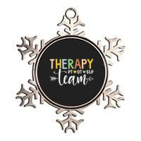 Therapy Team PT OT SLP Rehab Squad Therapist Motor Team Metallic Star Ornament