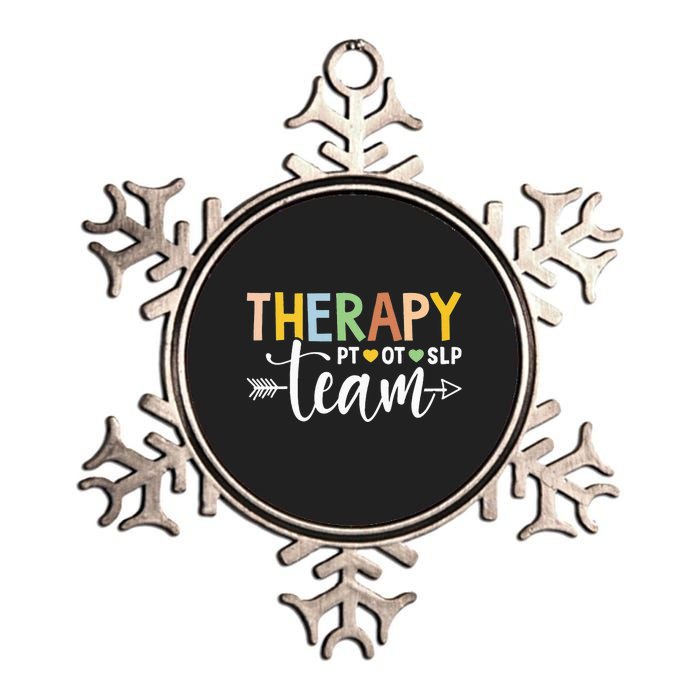 Therapy Team PT OT SLP Rehab Squad Therapist Motor Team Metallic Star Ornament