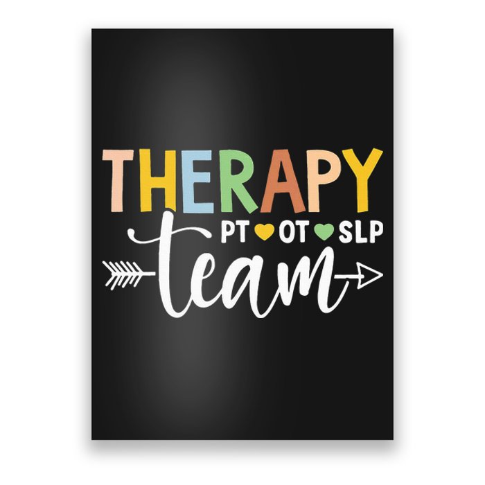 Therapy Team PT OT SLP Rehab Squad Therapist Motor Team Poster