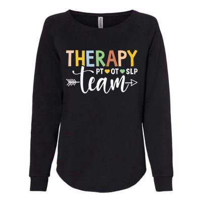 Therapy Team PT OT SLP Rehab Squad Therapist Motor Team Womens California Wash Sweatshirt