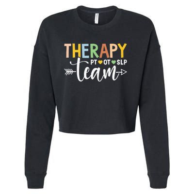 Therapy Team PT OT SLP Rehab Squad Therapist Motor Team Cropped Pullover Crew