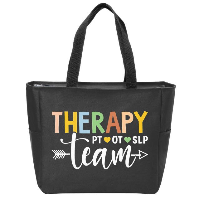 Therapy Team PT OT SLP Rehab Squad Therapist Motor Team Zip Tote Bag