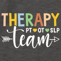 Therapy Team PT OT SLP Rehab Squad Therapist Motor Team Vector Backpack