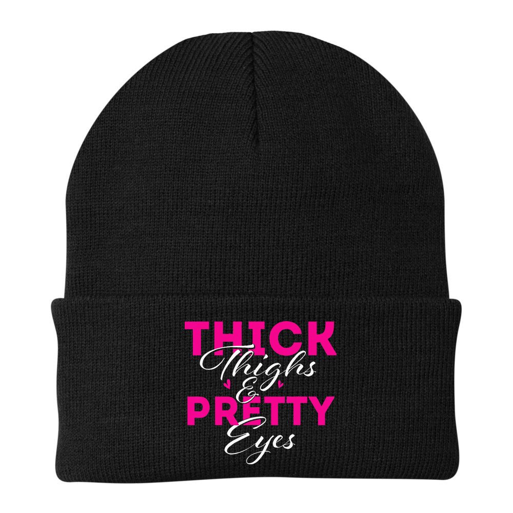 Thick Thighs & Pretty Eyes Workout Fitness Beanie