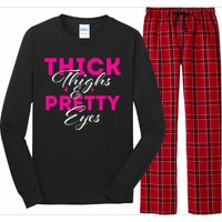 Thick Thighs & Pretty Eyes Workout Fitness Long Sleeve Pajama Set