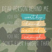To The Person Behind Me You Are Amazing Beautiful And Enough Legacy Tie Dye Trucker Hat