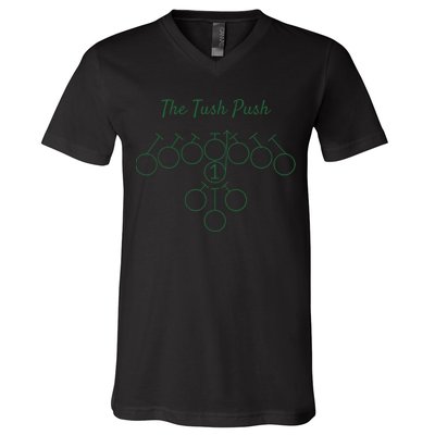 The Tush Push Eagles V-Neck T-Shirt